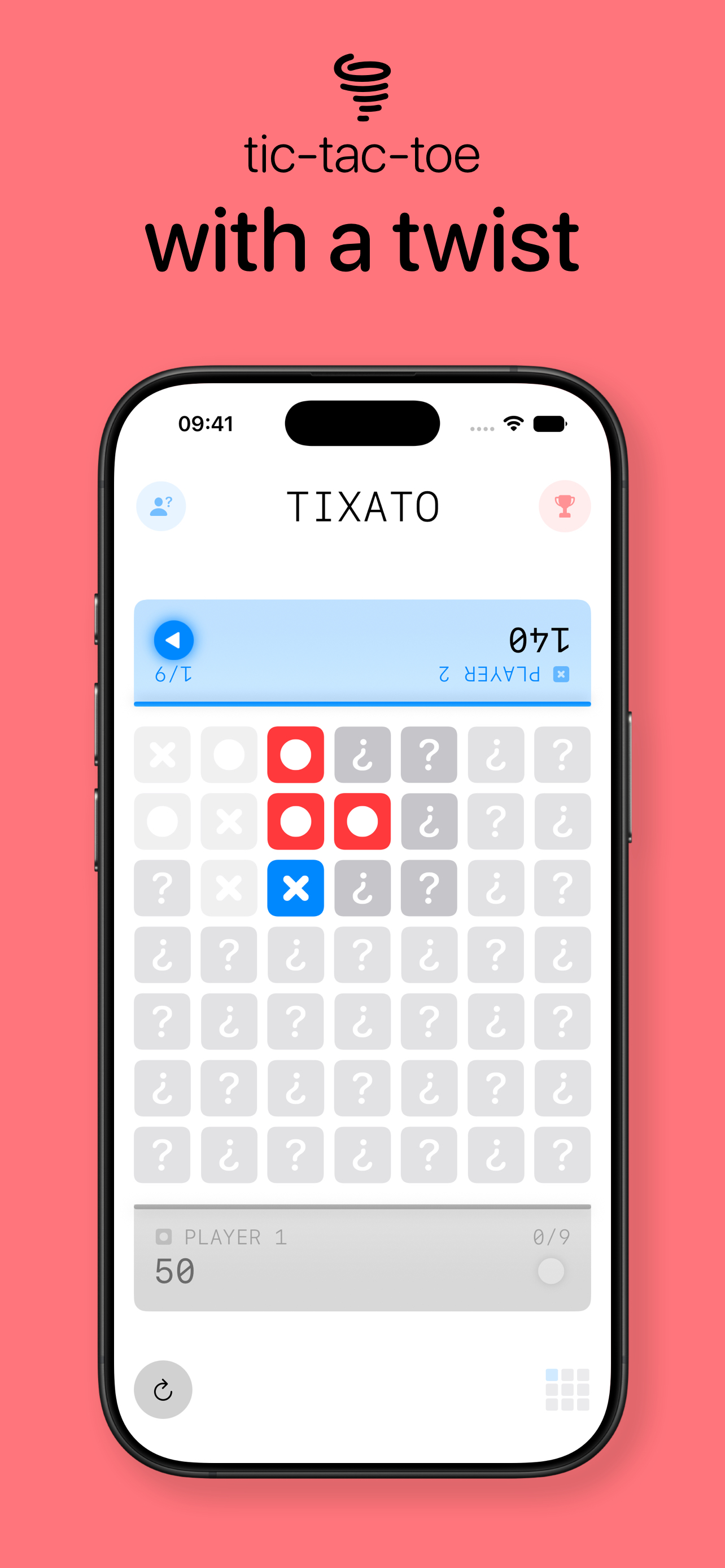 Tixato game screen from the Apple App Store